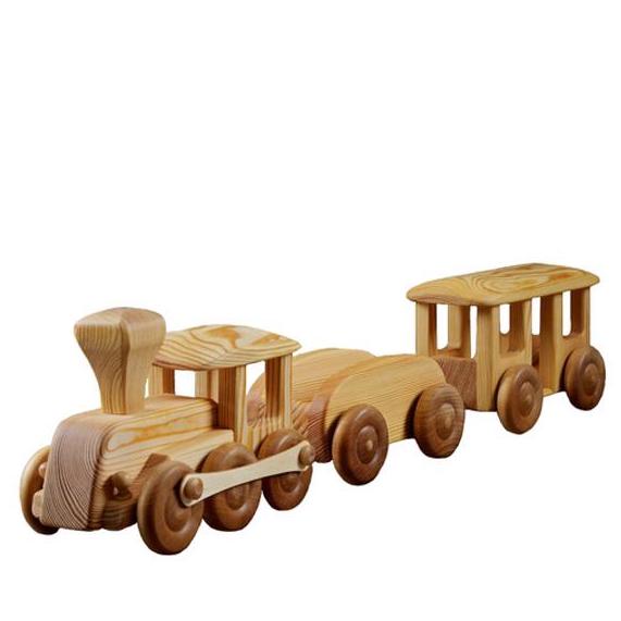 Debresk Wooden Big 3 Carriage Train | 20% OFF | Children of the Wild