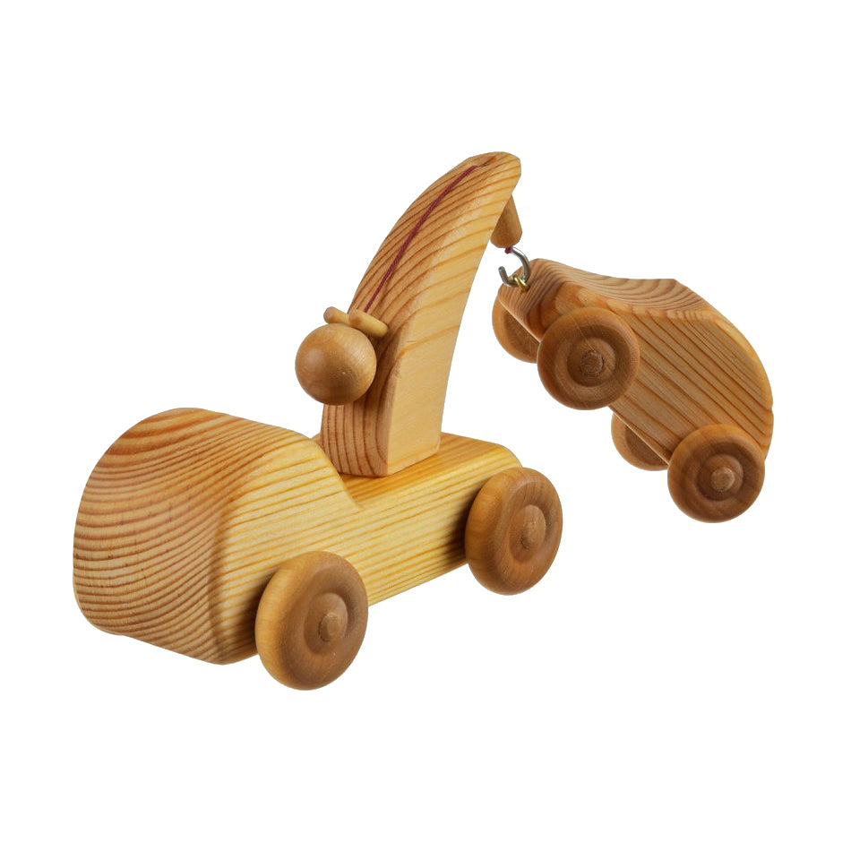 Debresk Small Wooden Crane Tow Truck with Mini Car | 20% OFF | Children of the Wild