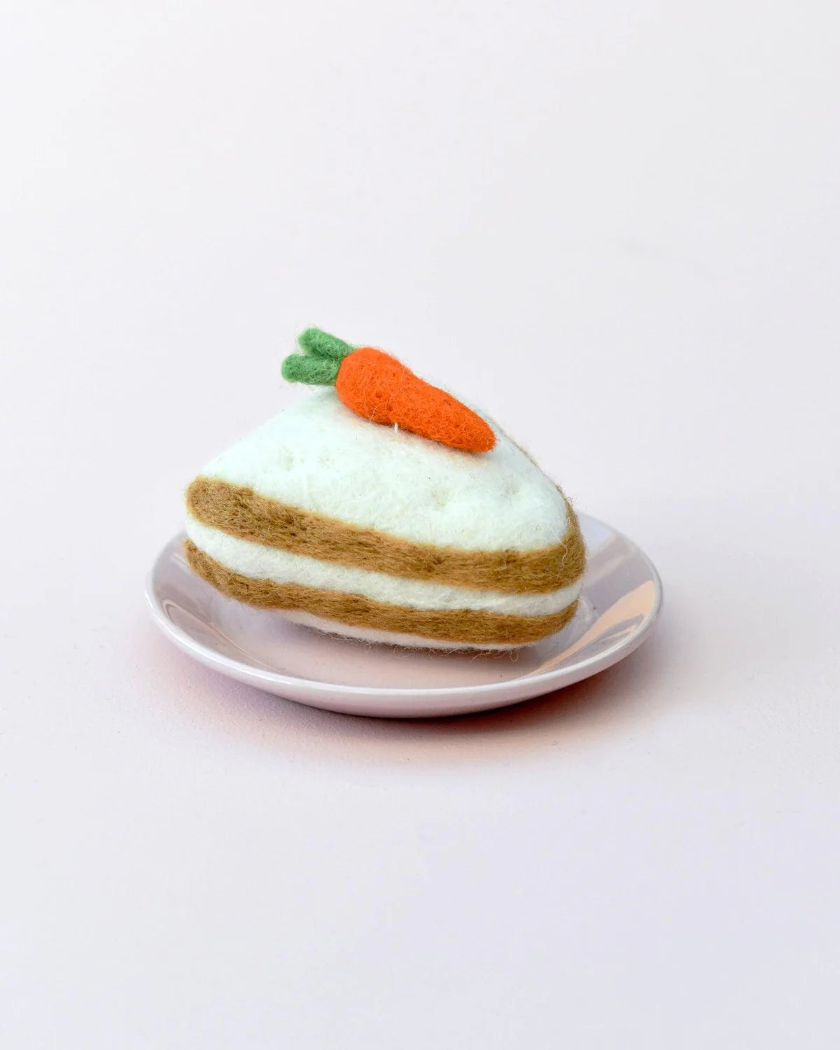 Tara Treasures Felt Carrot Cake Slice | Wool Felt Pretend Play  | Children of the Wild