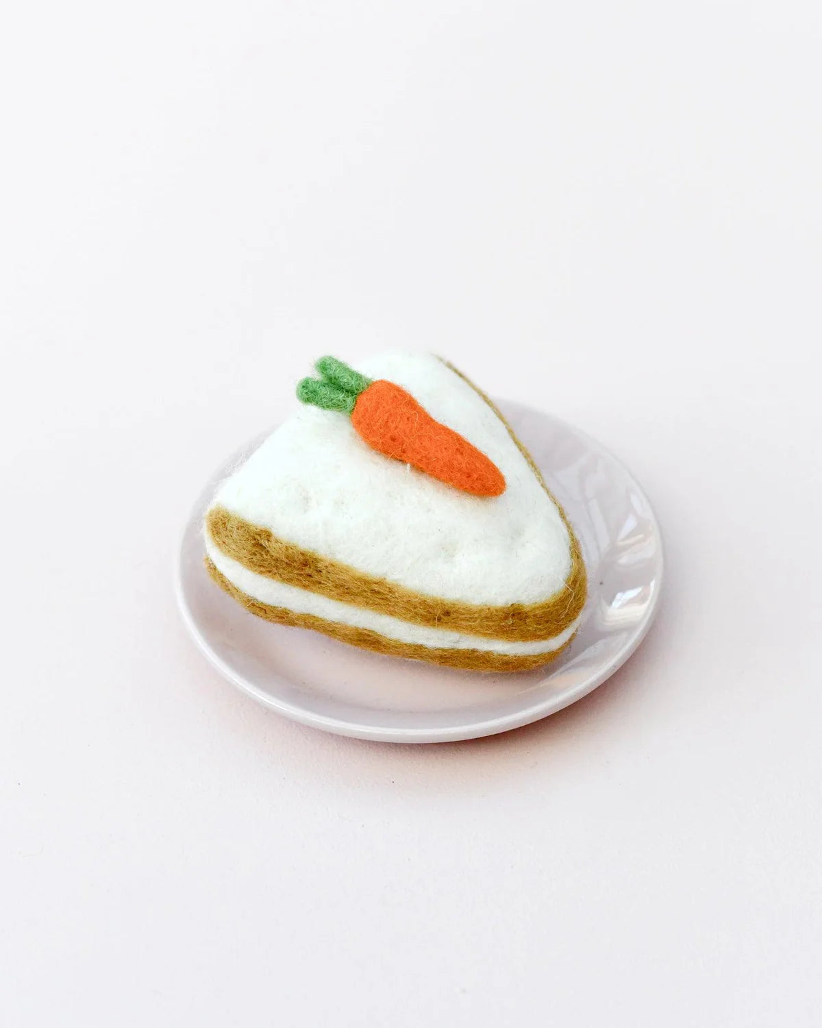 Tara Treasures Felt Carrot Cake Slice | Wool Felt Pretend Play  | Children of the Wild