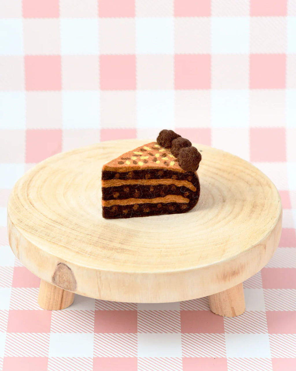 Tara Treasures Felt German Chocolate Cake Slice | Wool Felt Pretend Play  | Children of the Wild