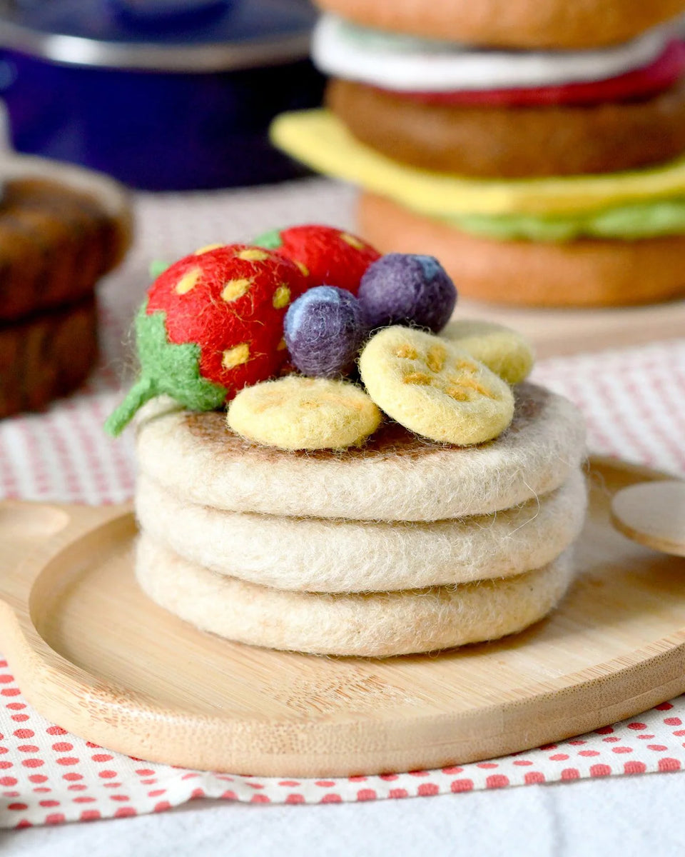 Tara Treasures Felt Pancake Stack Set | Wool Felt Pretend Play | Child ...