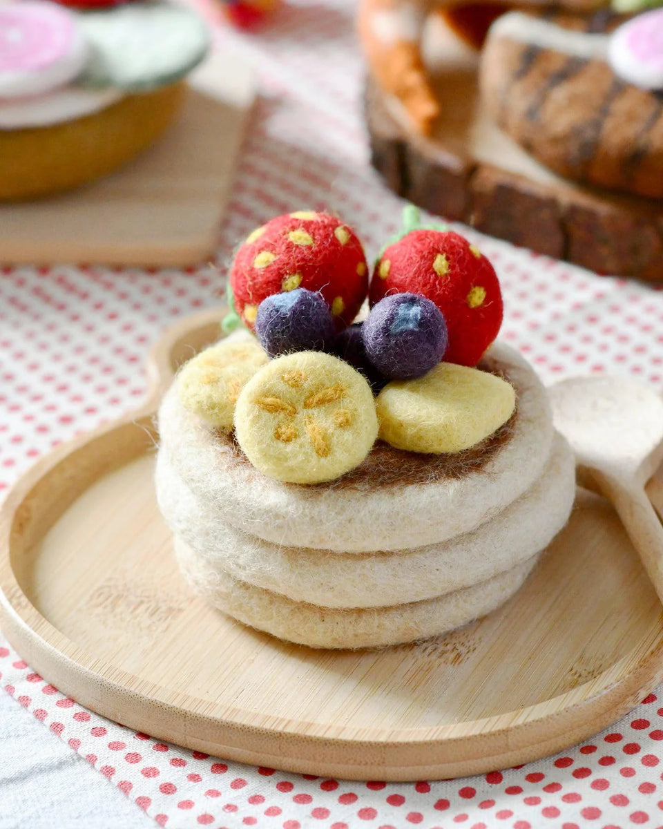 Tara Treasures Felt Pancake Stack Set | Wool Felt Pretend Play | Child ...