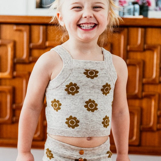 Grown Pansy Top in Mocha & Marle | 30% OFF | Children of the Wild
