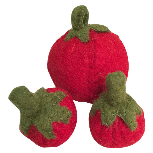 Papoose Fair Trade Felt Tomato in Set of 3 | 25% OFF | Children of the Wild