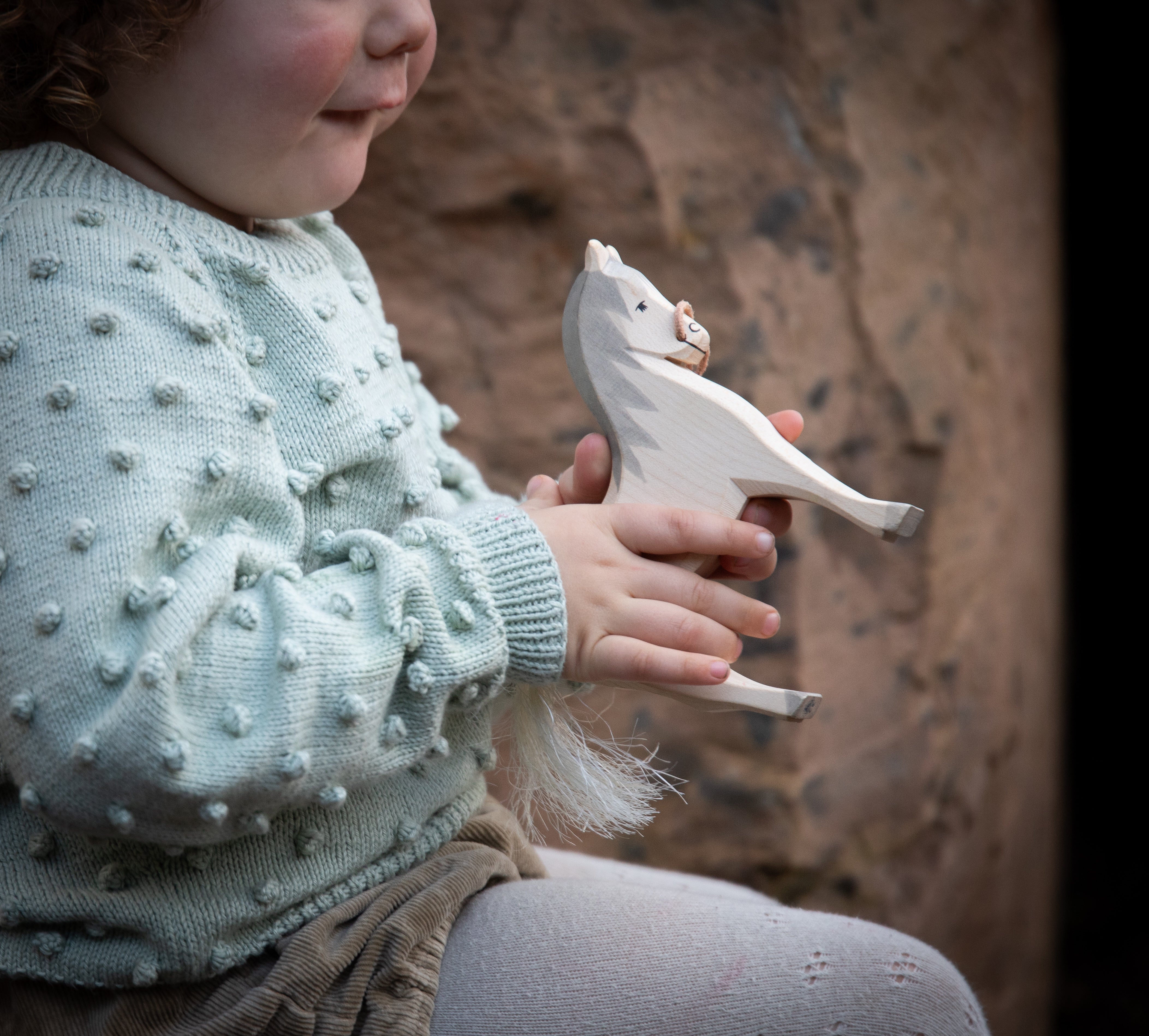 Ostheimer Wooden Horse in White 11116 | Family and Farm Friends | Children of the Wild