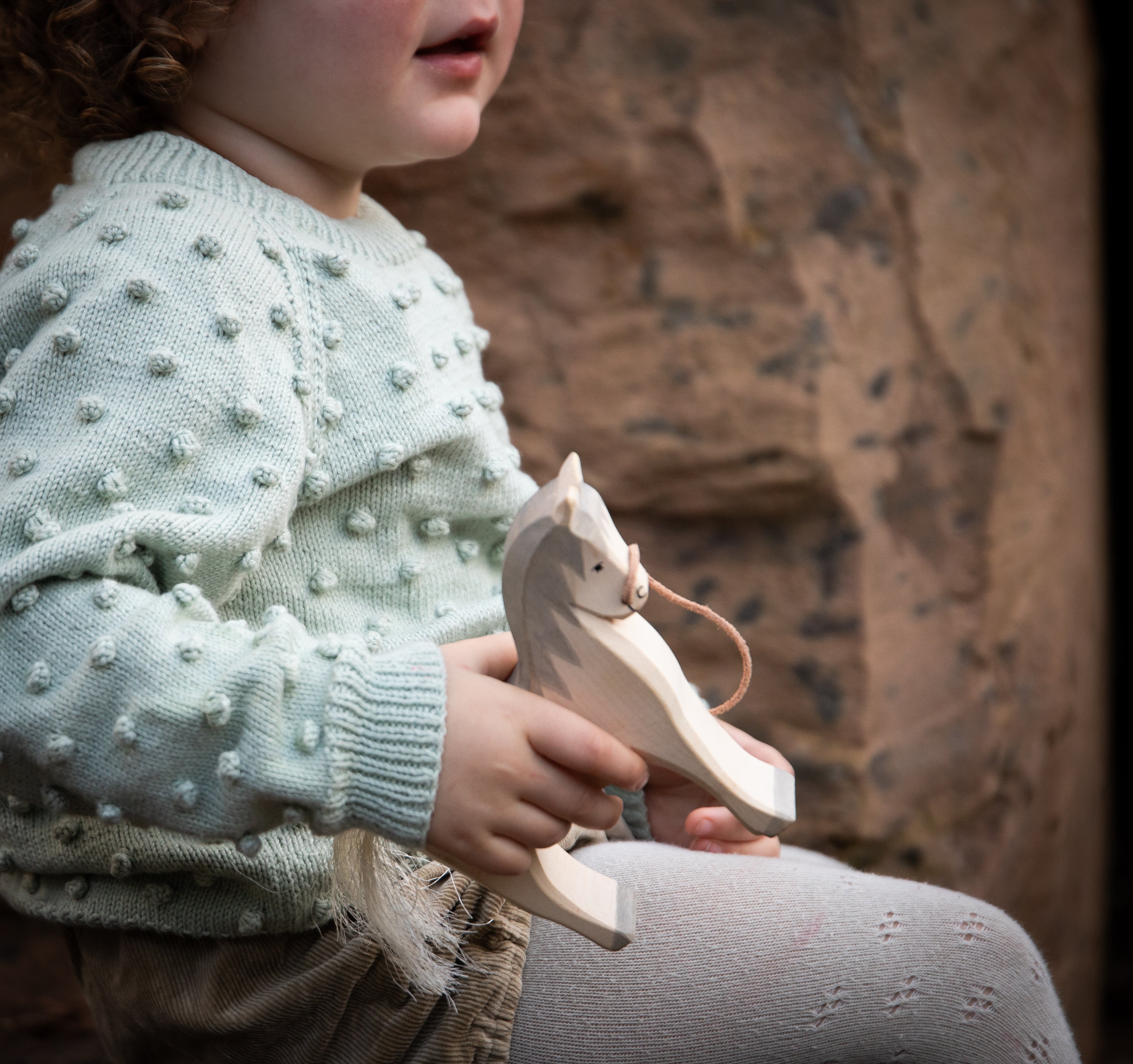 Ostheimer Wooden Horse in White 11116 | Family and Farm Friends | Children of the Wild