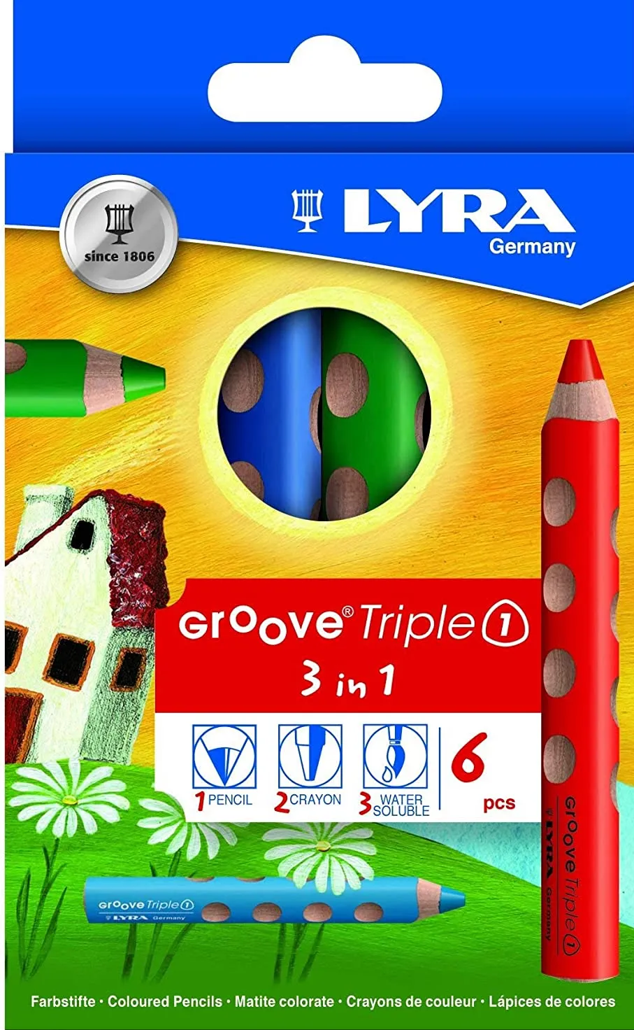 Lyra Groove Groove Triple One Pack of 6 | Art Supplies | Children of the Wild