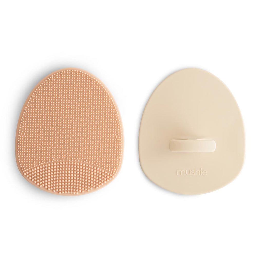Mushie Cradle Cap Brush in Shifting Sand and Blush | Children of the Wild