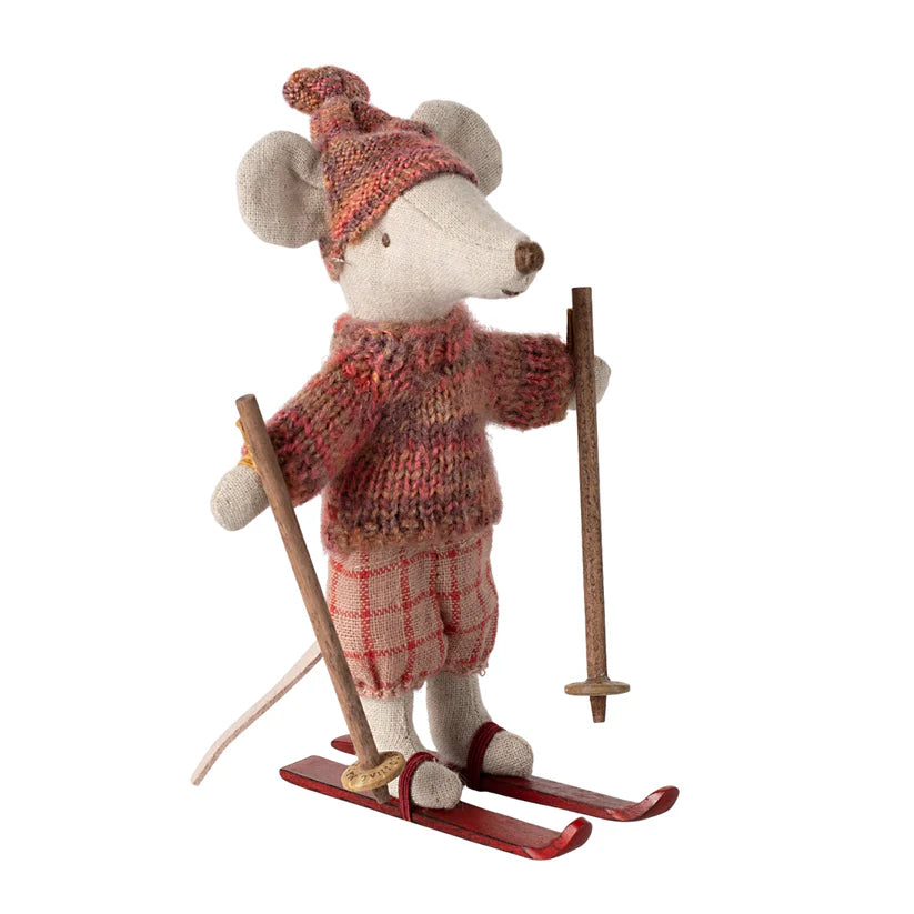 Damaged Box Sale | 30% OFF | Maileg Winter Mouse with Skis Big Sister | Children of the Wild