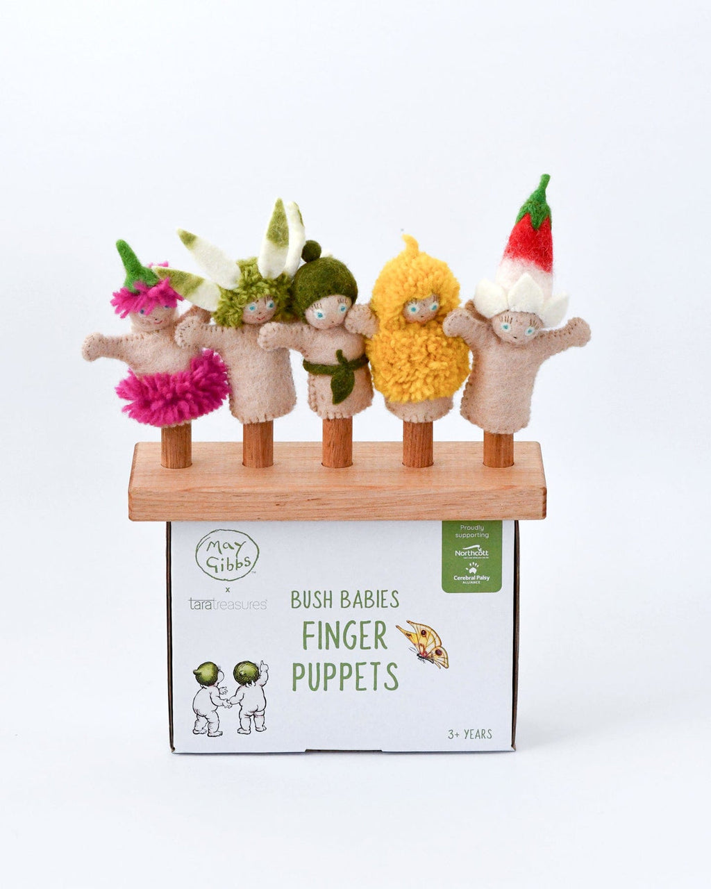 May Gibbs X Tara Treasures Bush Babies Finger Puppet Set | Children of the Wild
