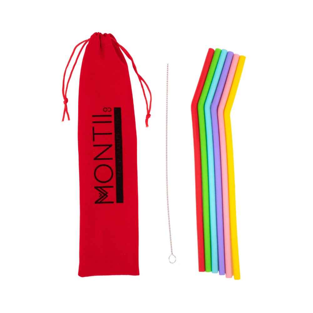 MontiiCo Silicone Straw Set in Fruity Pop | 50% OFF | Children of the Wild