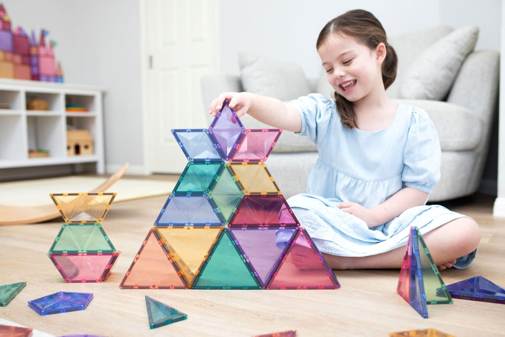 Connetix 48 Piece Pastel Shape Expansion Magnetic Tiles Pack | Children of the Wild