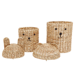 OYOY Living Design Mini | Bear and Rabbit Storage Basket Set | Children of the Wild