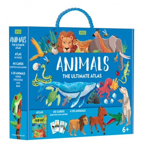 Sassi Junior The Ultimate Atlas and Puzzle Set - Animals 3D Construction | Children of the Wild