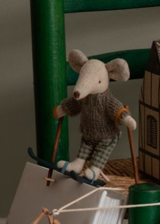 Maileg Winter Mouse with Skis Big Brother | 2023 Release | Children of the Wild