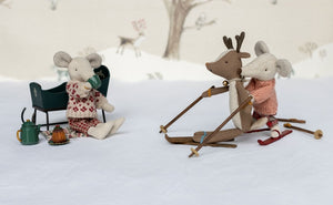 Maileg Winter Mouse with Skis Big Sister | 2023 Release | Children of the Wild