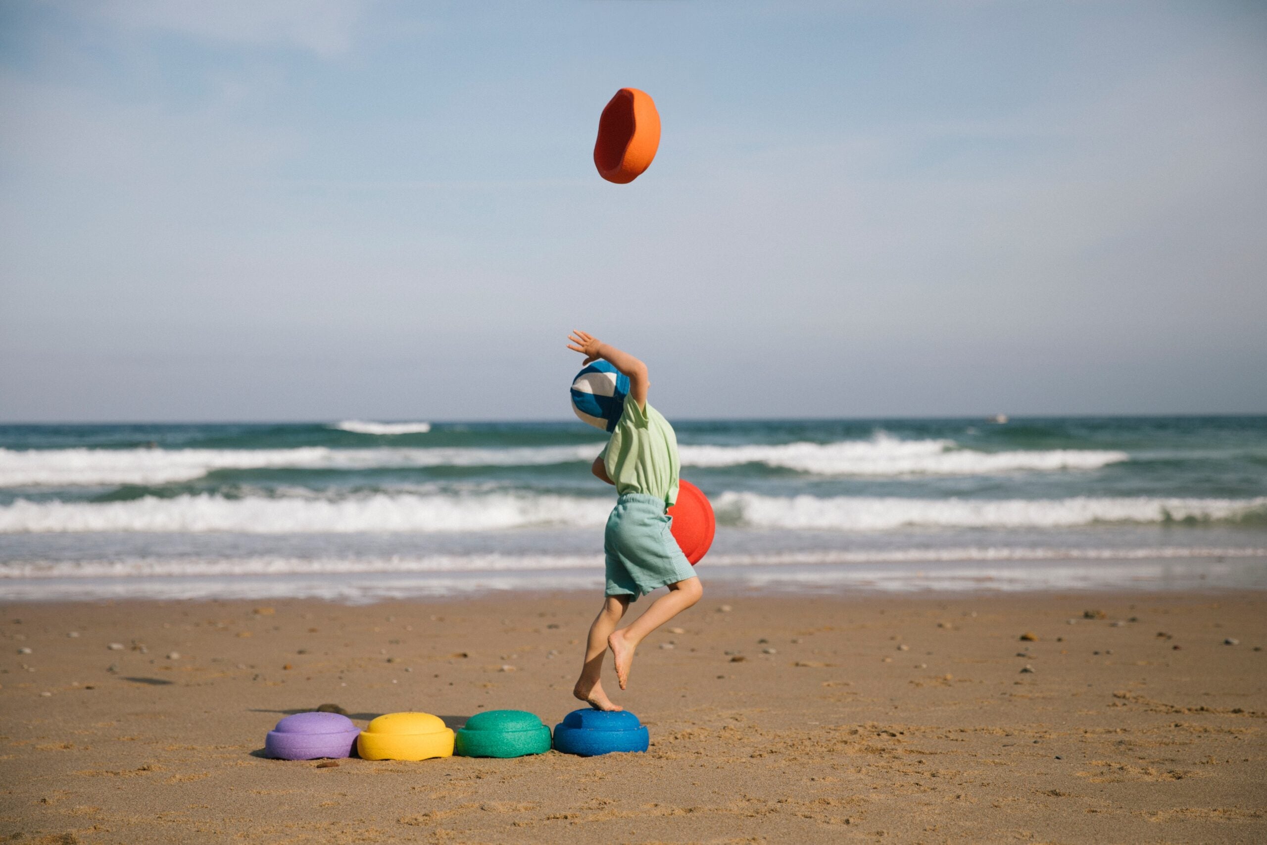 Stapelstein Summer Rainbow Set Complete | 8 Stepping Stones + Inside Set + Board | Children of the Wild