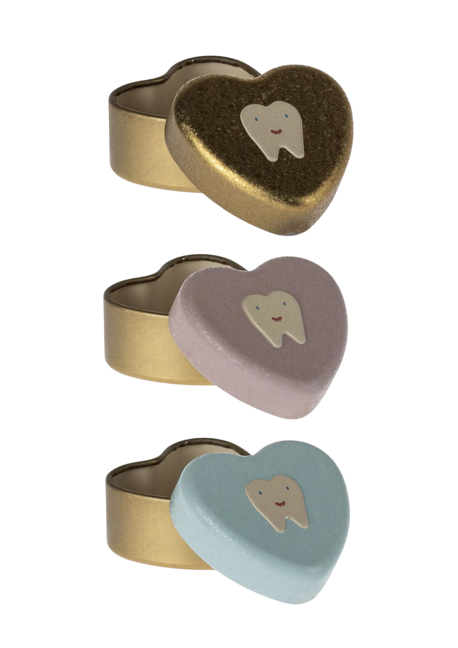 Maileg Small Tooth Boxes in Mint, Heather and Gold | 2024 Release | Children of the Wild