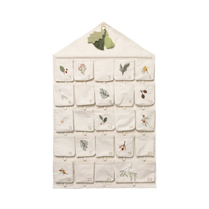 Fabelab Christmas Wall Calendar in Natural Embroidered Organic Cotton | Fabelab Christmas | Children of the Wild