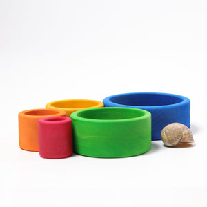 Grimms Stacking Bowls Blue Set | Ages 12+ Month | Children of the Wild