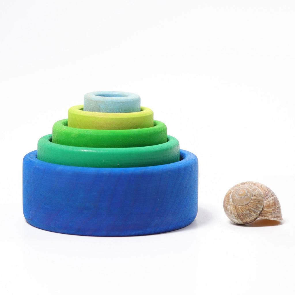 Grimms Stacking Bowls Ocean | Ages 12+ Month | Children of the Wild