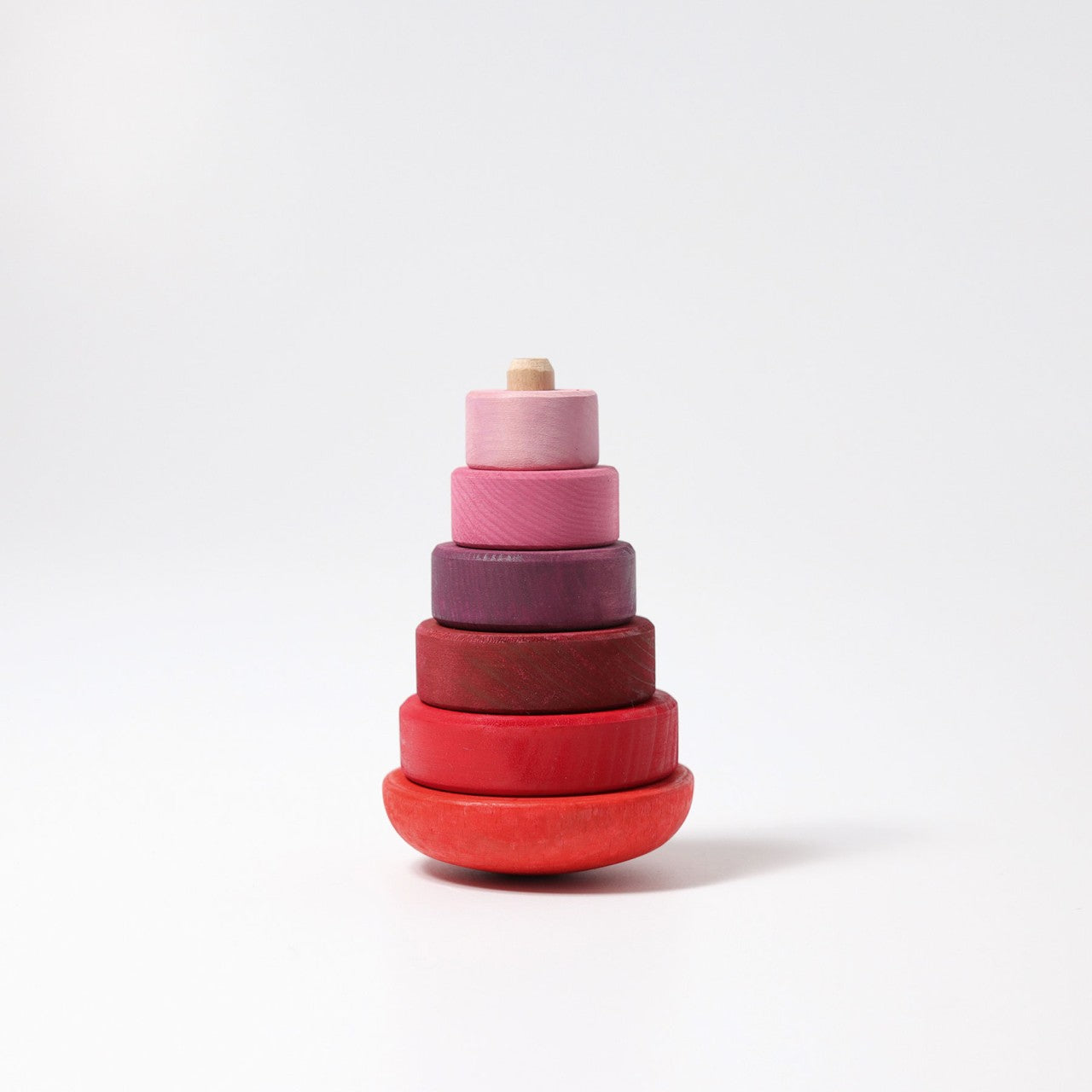 Grimms Wobbly Stacking Tower in Pink | Wooden Block Sets | 12+ Months | Children of the Wild