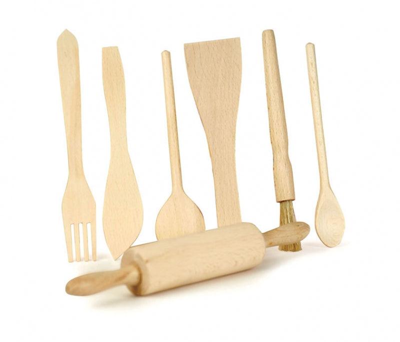 Egmont Toys Wooden Kitchen Utensils Set of 7 | Children of the Wild