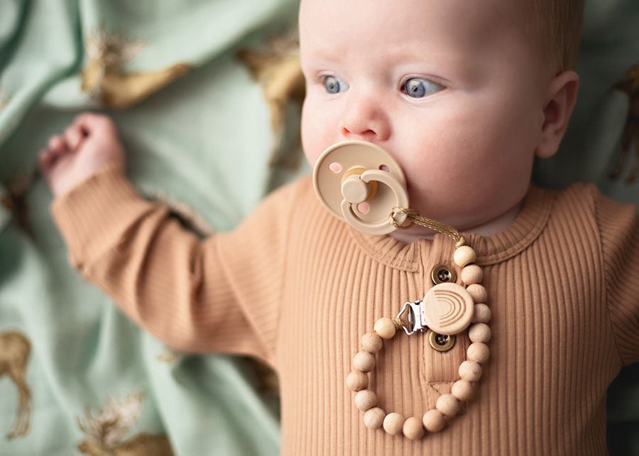 Bibs Dummies Round Twin Pack in Vanilla | 50% OFF | Children of the Wild