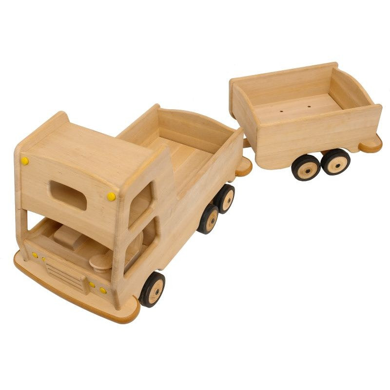 Drewart Oversized Truck with Trailor Heirloom Wooden Toy | Children of the Wild