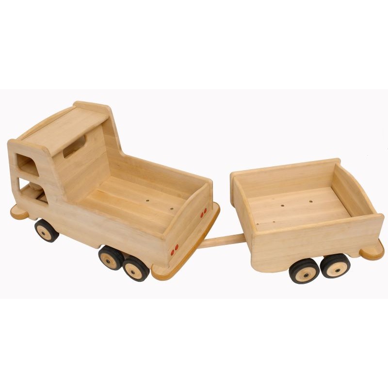 Drewart Oversized Truck with Trailor Heirloom Wooden Toy | Children of the Wild