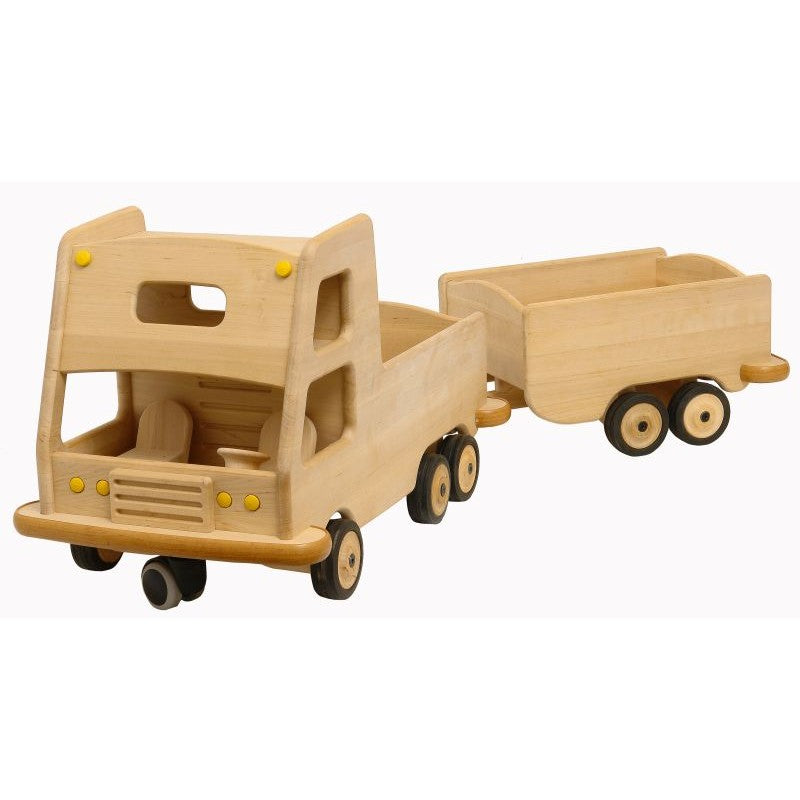 Drewart Oversized Truck with Trailor Heirloom Wooden Toy | Children of the Wild