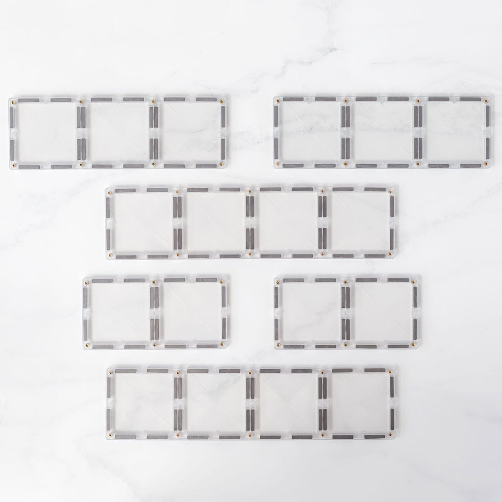 Connetix 12 Piece Clear Rectangle Magnetic Tiles Pack | Children of the Wild