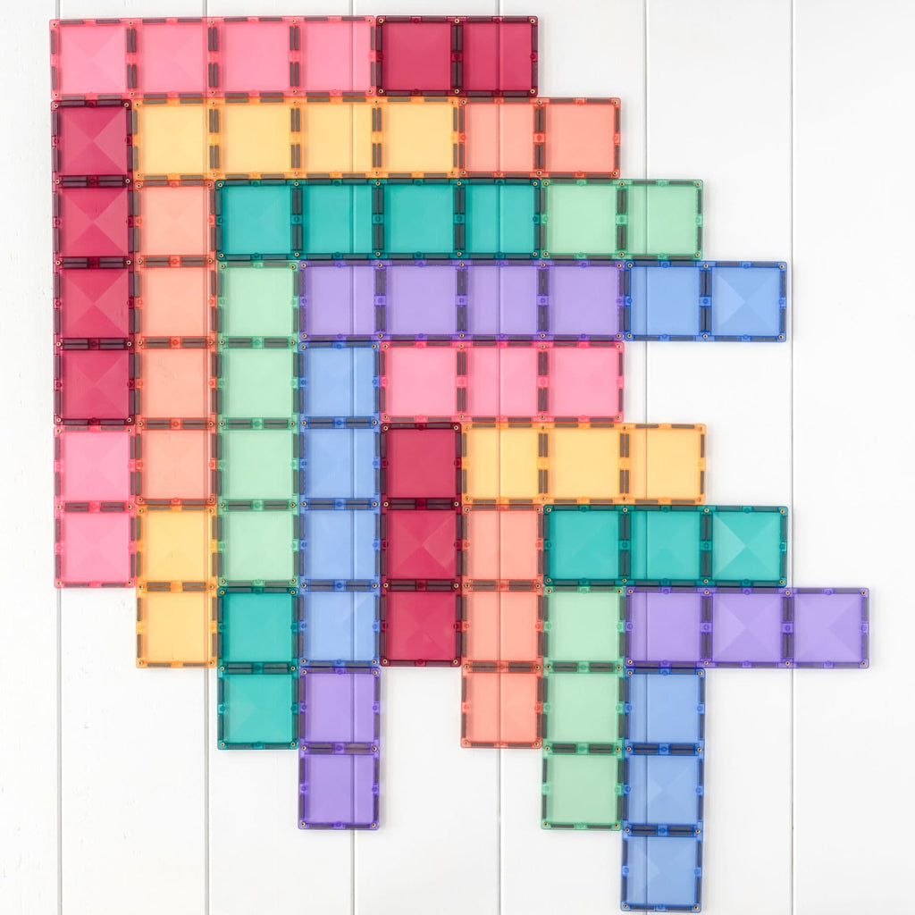 Connetix 24 Piece Pastel Rectangle Magnetic Tiles Pack | Free Shipping | Children of the Wild