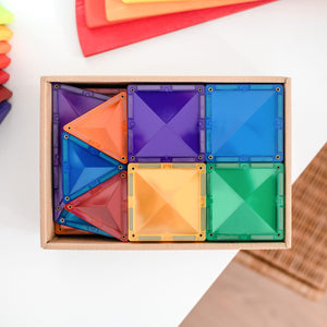 Damaged Box Seconds | Connetix 60 Piece Magnetic Tiles Set in Rainbow | Children of the Wild