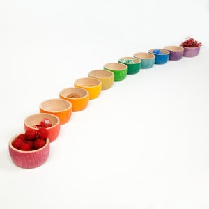 Grapat Wooden Colour Bowls Set of 12 | 18+ Months | Children of the Wild