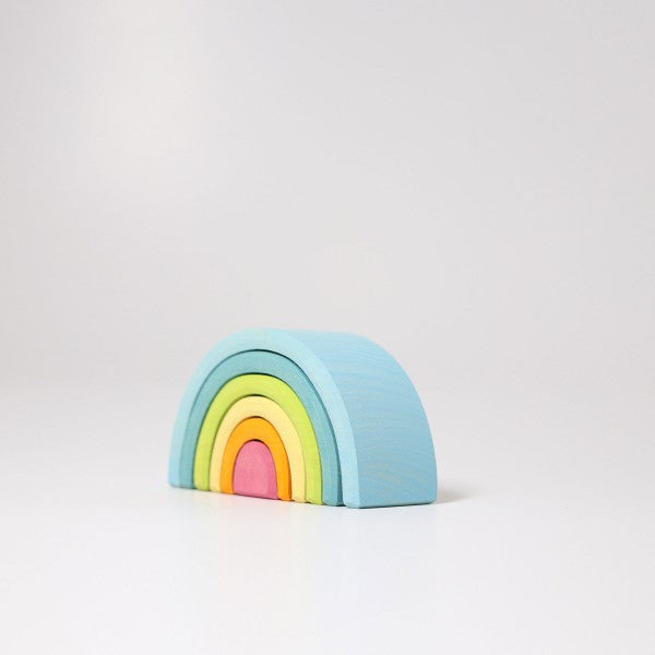 Grimms Small Rainbow in Pastel | Wooden Building Sets | Children of the Wild