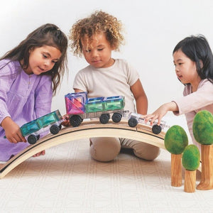 Connetix 50 Pc Transport Magnetic Tile Train Pack in Pastel | Children of the Wild