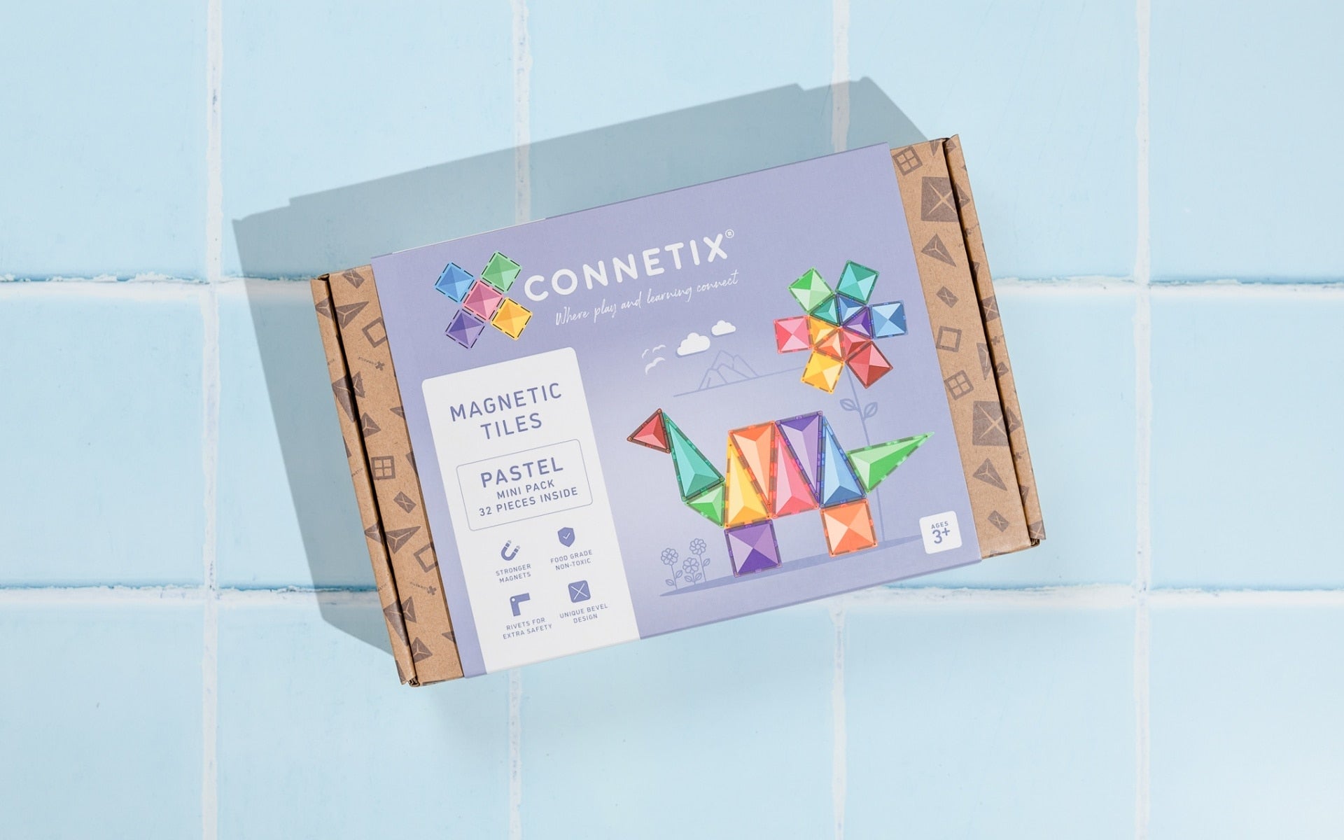 Connetix Tiles 32 Pc Mini Pastel Set | Children of the Wild