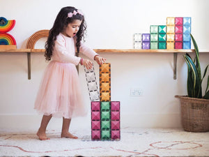 Connetix 24 Piece Pastel Rectangle Magnetic Tiles Pack | Children of the Wild