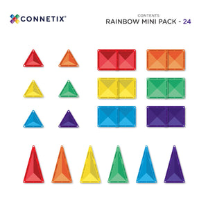 Connetix Tiles 24 Pc Mini Rainbow Set | Children of the Wild