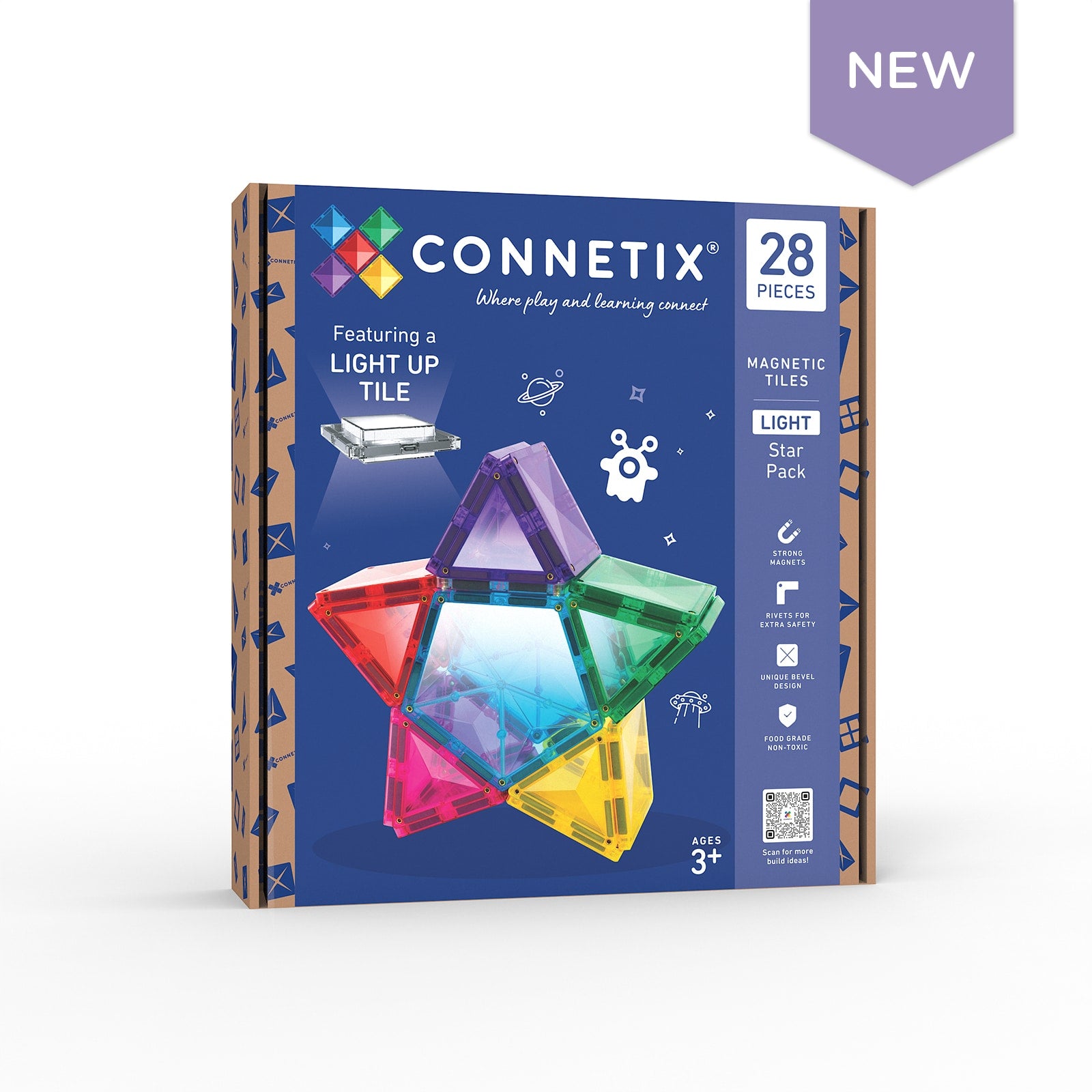 CONNETIX TILES クリアカラー 12ピース入り CONNETIX TILES クリア