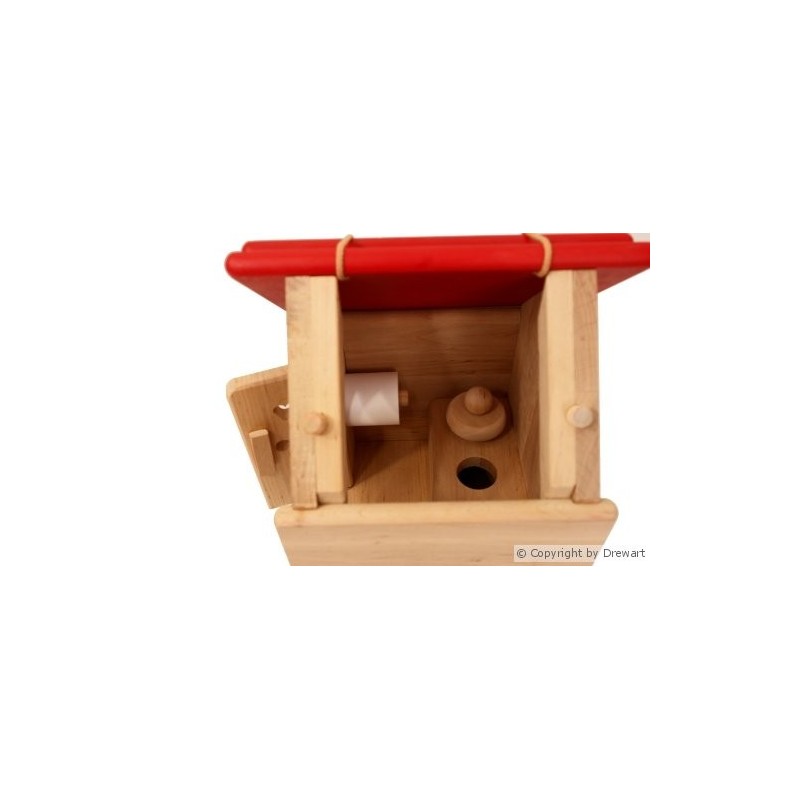Drewart Heirloom Toilet with Red Gable Roof | Children of the Wild