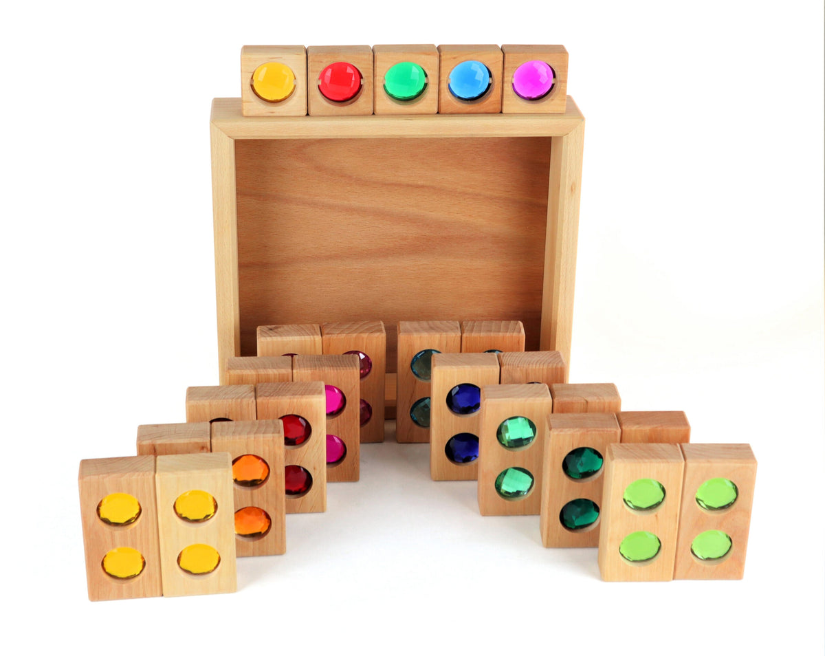 Bauspiel Colour Track with a View Small Set in Wooden Box | Children o ...