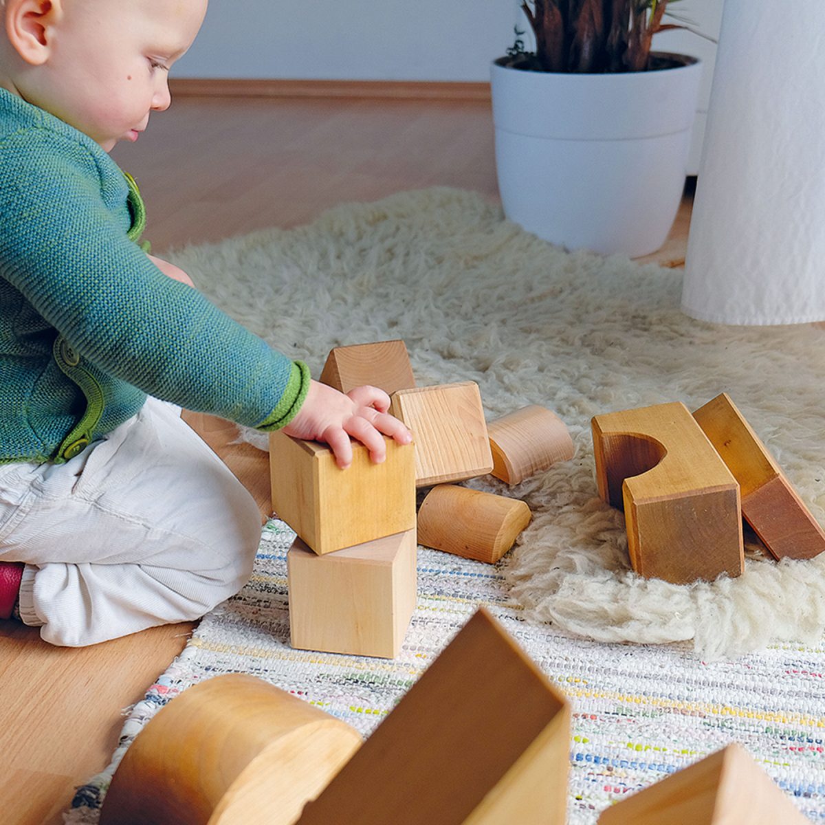 Grimms Giant Natural Building Set | 12+ Months | Wooden Building Sets | Children of the Wild