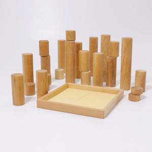 Grimms Rollers Large Natural Building Set | Wooden Block Sets | Children of the Wild