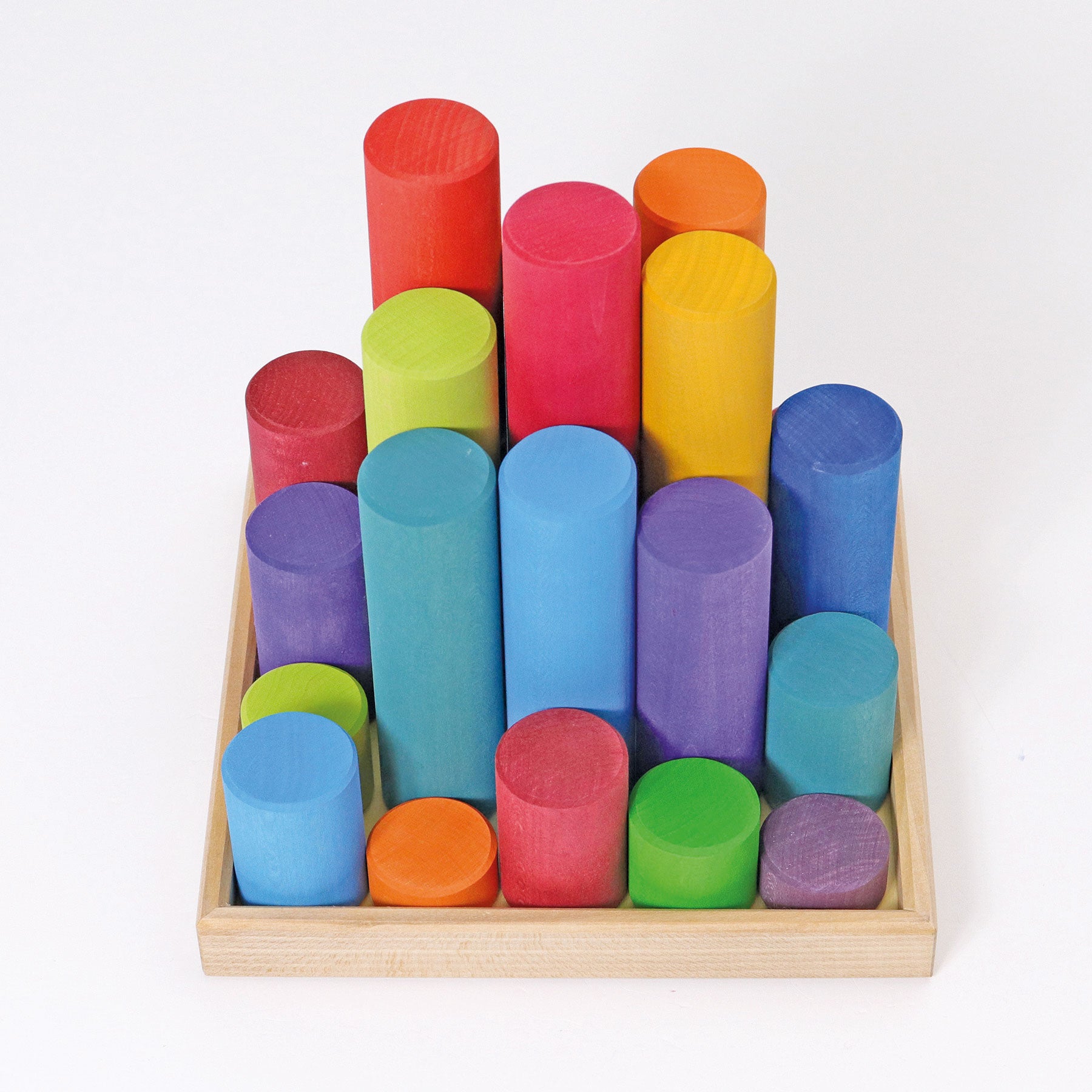 Grimms Rollers Large Rainbow Building Set | Wooden Block Sets | Children of the Wild