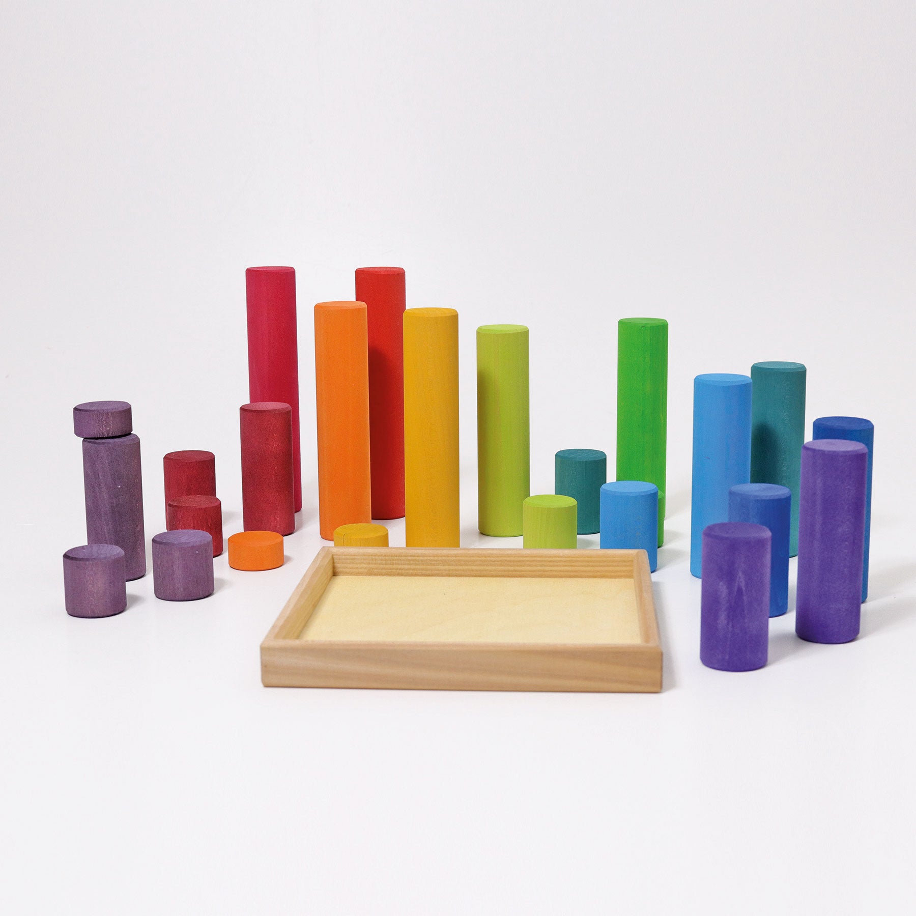 Grimms Rollers Large Rainbow Building Set | Wooden Block Sets | Children of the Wild