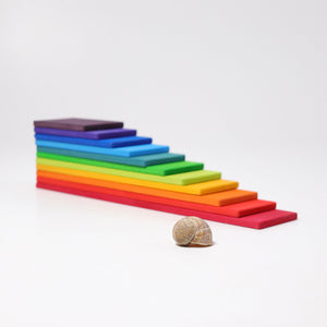 Grimms Building Boards in Rainbow | Wooden Building Sets | 12+ months | Children of the Wild