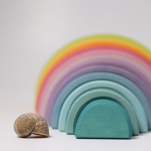 Grimms Large Pastel Rainbow | Wooden Building Sets | Children of the Wild